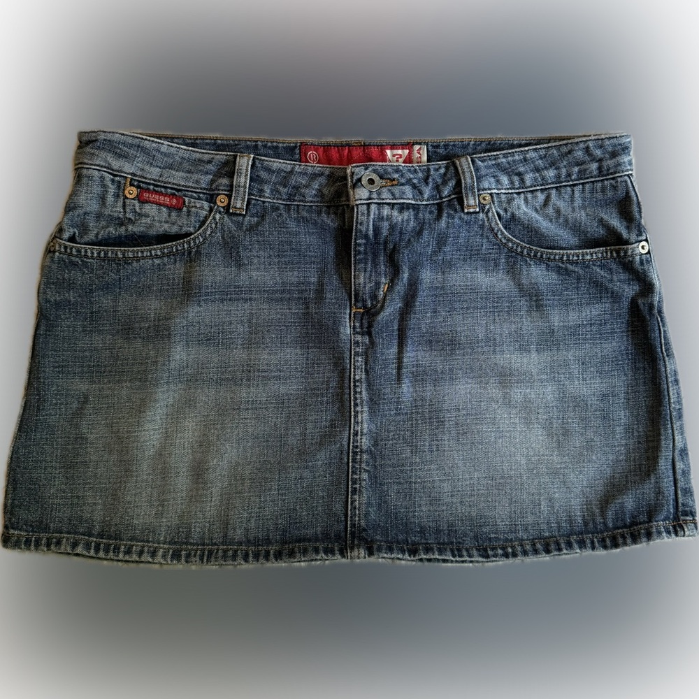 Vintage Guess denim mini skirt size 32